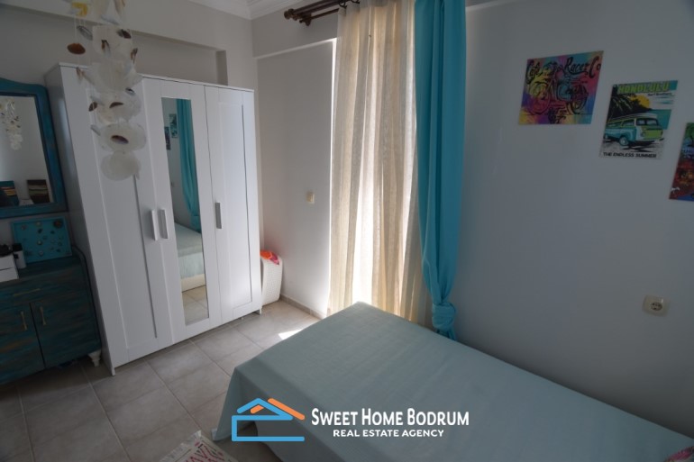 Yalıkavak'ta site içinde satılık 3+1 üst kat daire