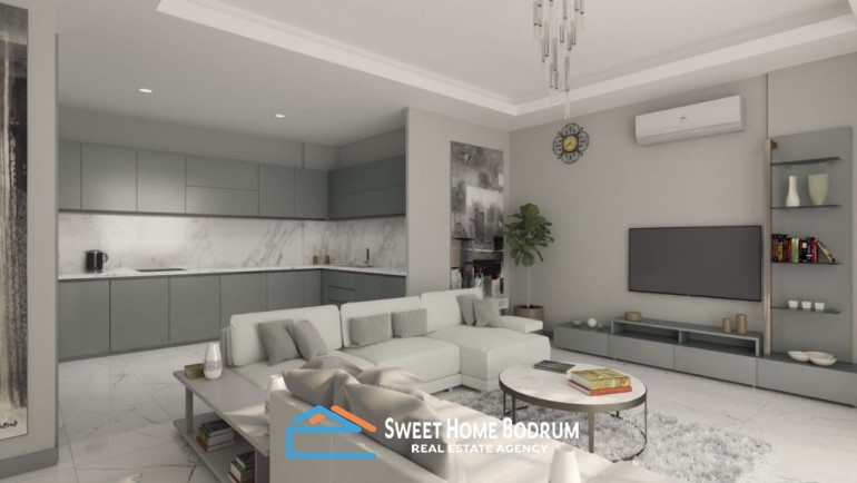 Bodrum Merkez'de Satılık Özel Bahçeli Site İçinde Villa