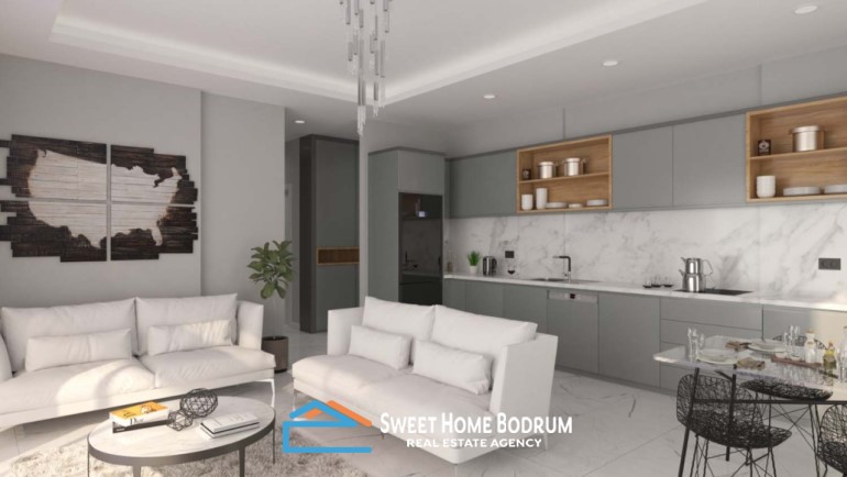 Bodrum Merkez'de Satılık Özel Bahçeli Site İçinde Villa