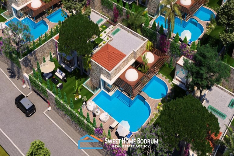 Bitez'de Satılık Denize Yürüme Mesafesinde Tek Katlı Villa