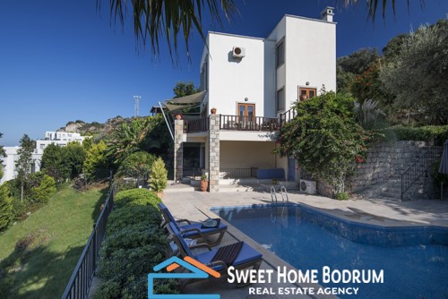 Bodrum Gündoğan'da Aylık Kiralık Özel Havuzlu Villa