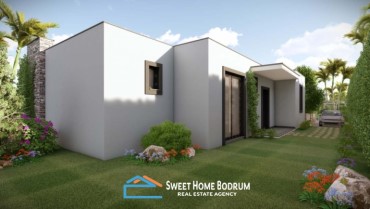 Bodrum Merkez'de Satılık Özel Bahçeli Site İçinde Villa