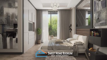 Bodrum Merkez'de Satılık Özel Bahçeli Site İçinde Villa
