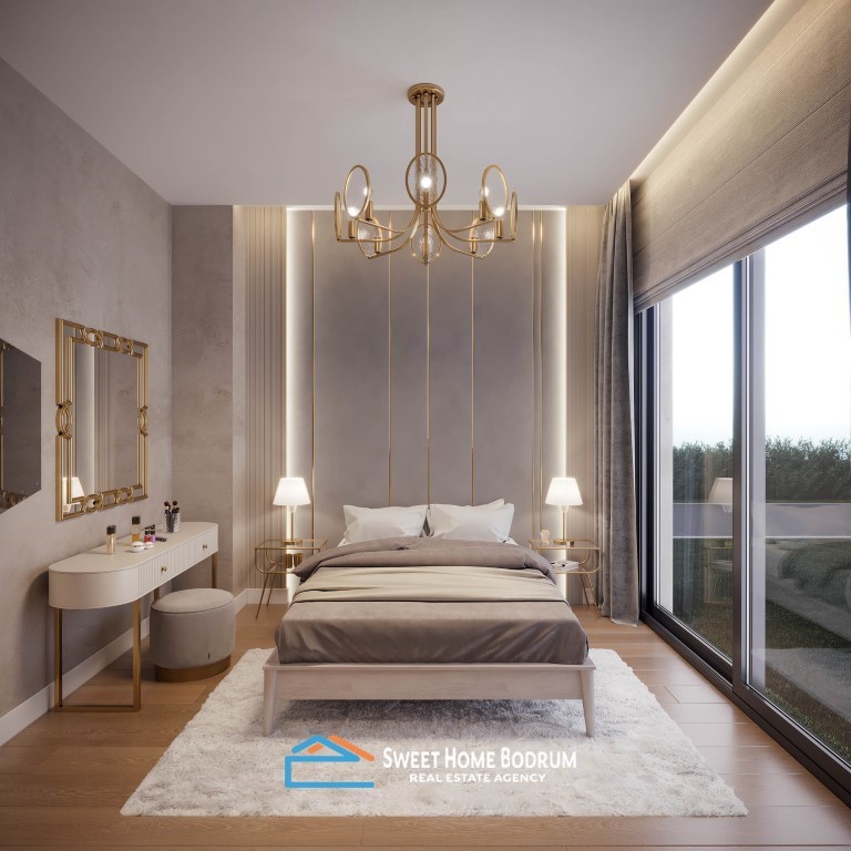 Turgutreis'te Satılık Deniz ve Marina Manzaralı Tek Katlı Bahçe ve Havuzlu Villa